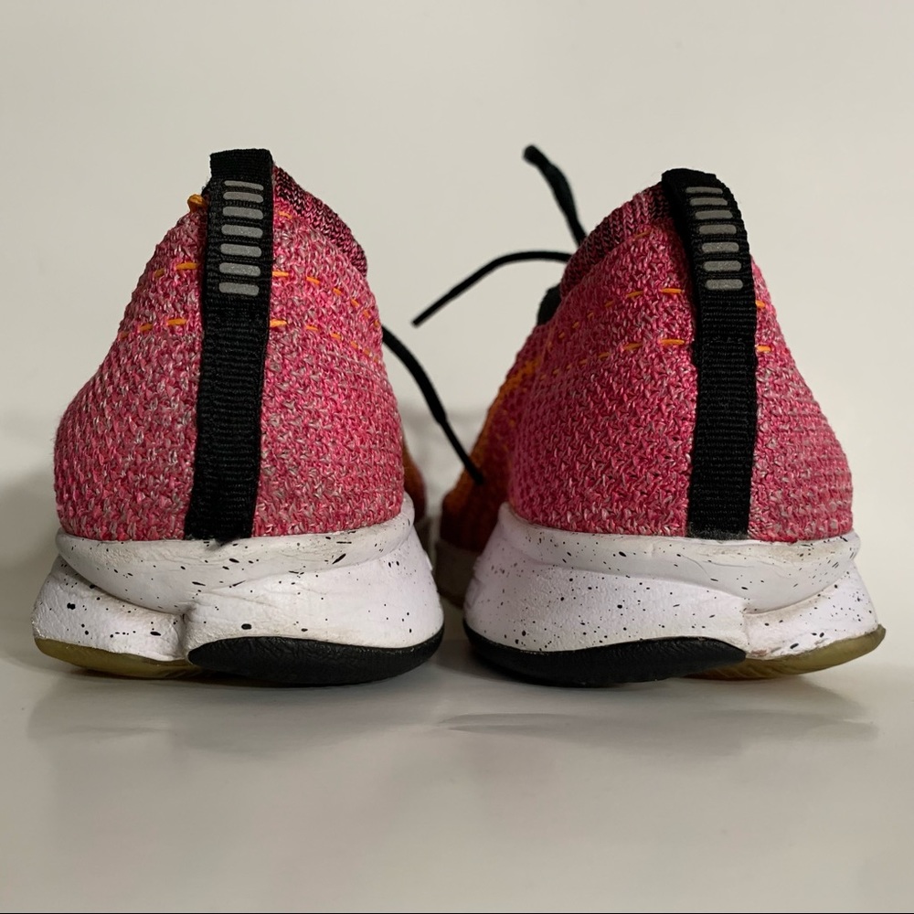 Nike Women Shoe Flyknit Zoom Size 10 Running Shoes Pink Sneakers 698616-602 - Picture 8 of 11